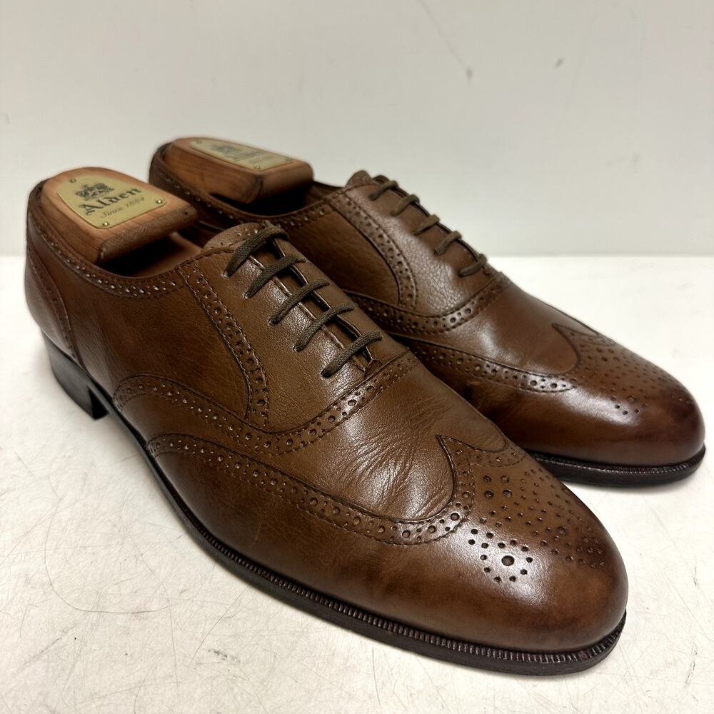 NEW HEELS Cole Haan Oxford Wing Tip Brown Leather Made in Italy VGUC 9 C